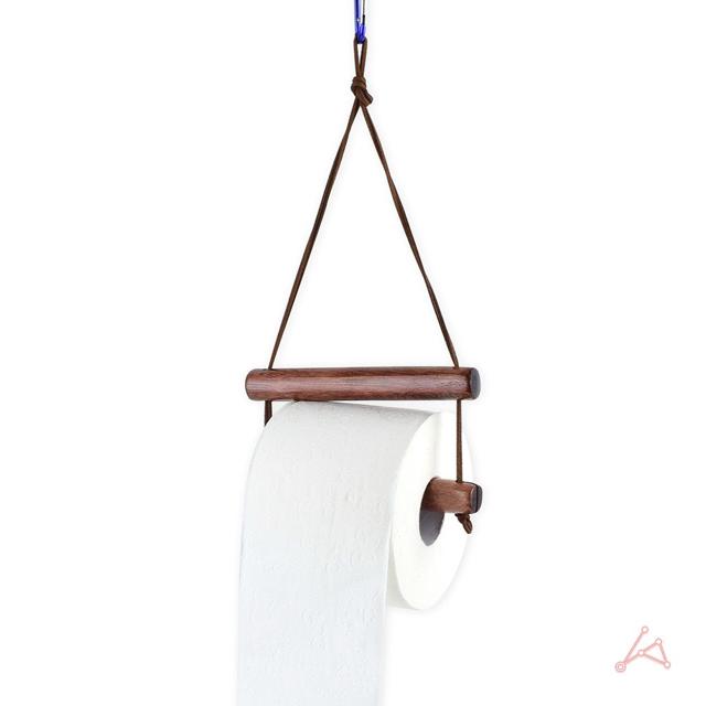 휴지걸이 캠핑용 나무 원목 우드 휴대용
