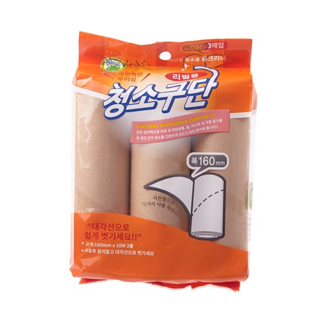 크리너 3입 리필 청소구단 사선형 테이프