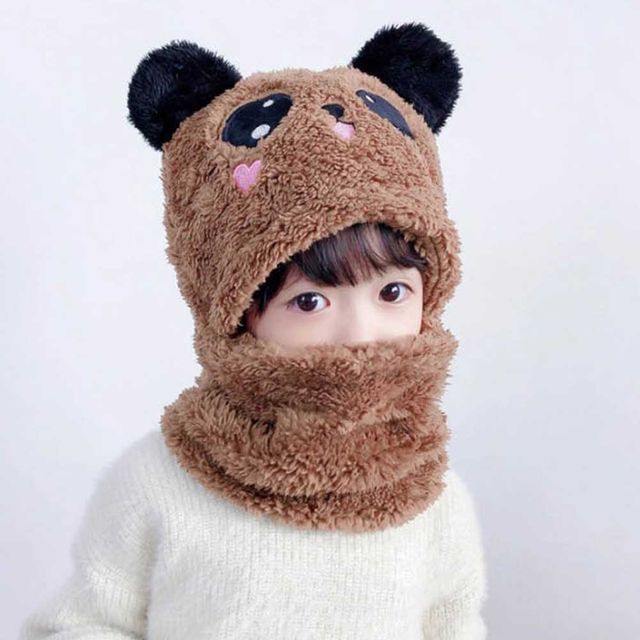 겨울 어린이 방한 털모자 귀여운 넥워머 여행 패션