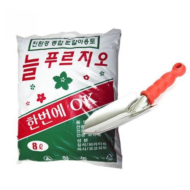 모종삽 세트 스텐 원예 도구 분갈이 흙 배양토 포함