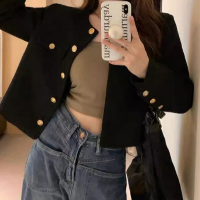 월넛트리 노카라 트위드 자켓 재킷 여성 여자 하객룩