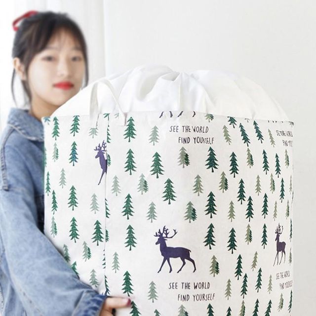 폴딩패브릭바구니 접이식 생활방수 이불 옷 보관함 옷장정리함 패브릭바 구니 빨래 런드리바