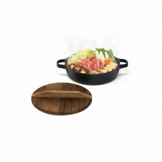 전골냄비 20cm 무쇠 스키야키 냄비 뚜껑 세트