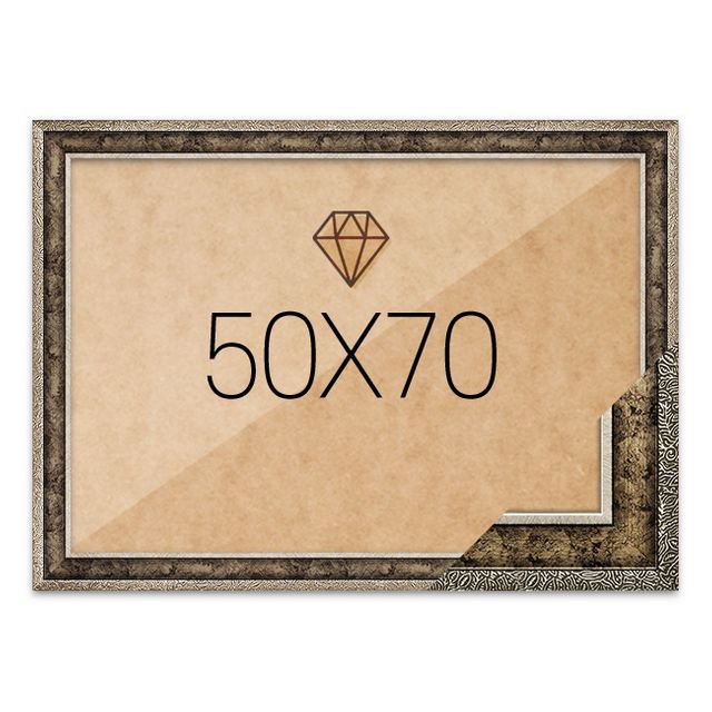 보석십자수액자 50x70 고급형 앤틱실버