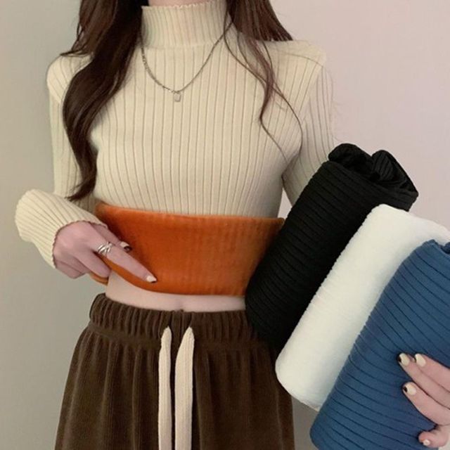 티셔츠 티 겨울 골지 반폴라 기본티 면스판 스판 면