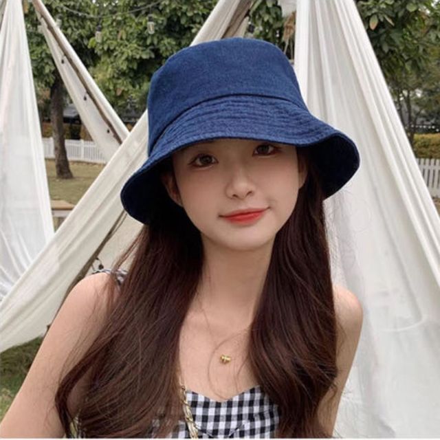 데님 청 버킷햇 벙거지모자 연청 진청 패션 모자