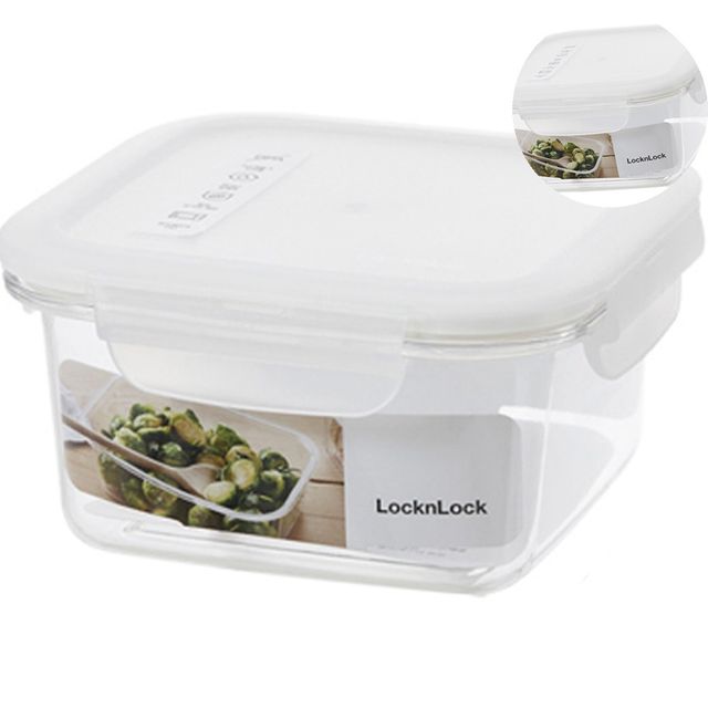 음식포장용기 사각반찬용기, 정사각 밀폐용기 930ml