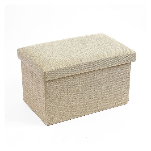 스툴스 패브릭 수납의자베이지 40x25cm