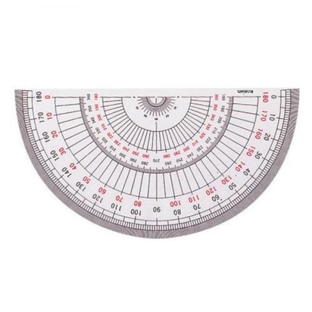 아톰 반원 분도기 18cm 5개 세트 - 정확한 각도 측정