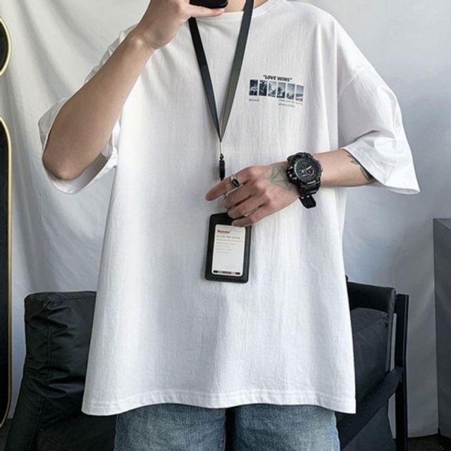 후드티 남성 캐주얼 외출 패션 라운드넥 면 반팔 티셔츠 남자반 롱티셔츠 후드집업 빅사이즈