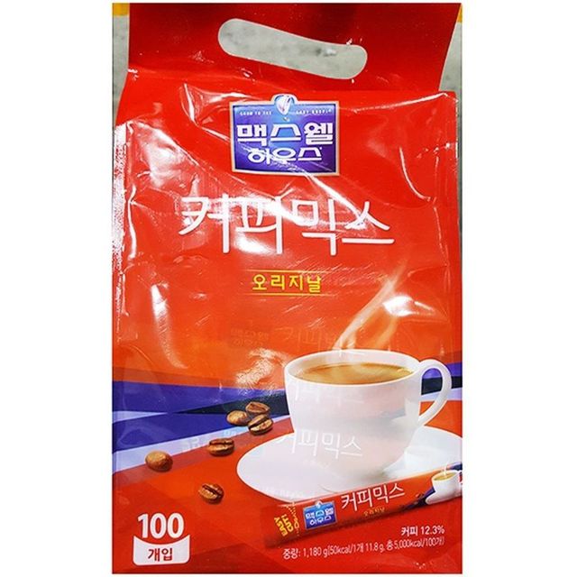 업소용 식자재 동서 일회용 커피믹스 맥스웰 100T X8
