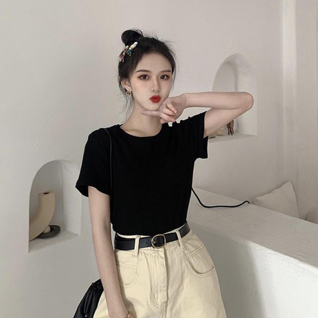 여성 빅사이즈 티셔츠 긴팔 반팔 박스티 30성