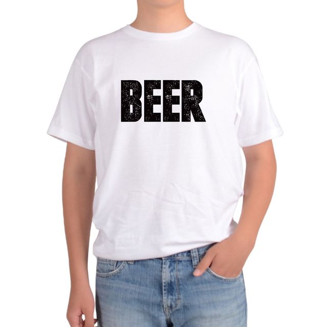 기능성 반팔티 비어 beer 글자 맥주 폰트 디자인의류