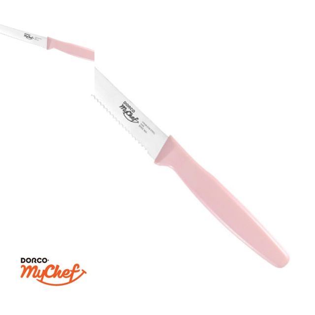포켓 톱니과도 113mm, 접이식 과일칼 핑크 소형