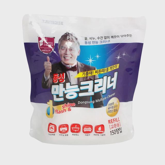 동성만능크리너 150매 리필 다목적세정티슈 기름때찌든때 제거 주방욕실차량용