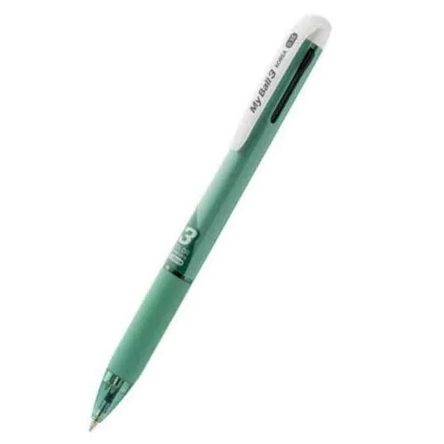 3색볼펜 0.38mm 그린 똑딱이볼펜 멀티펜 선물용펜 볼펜판촉물