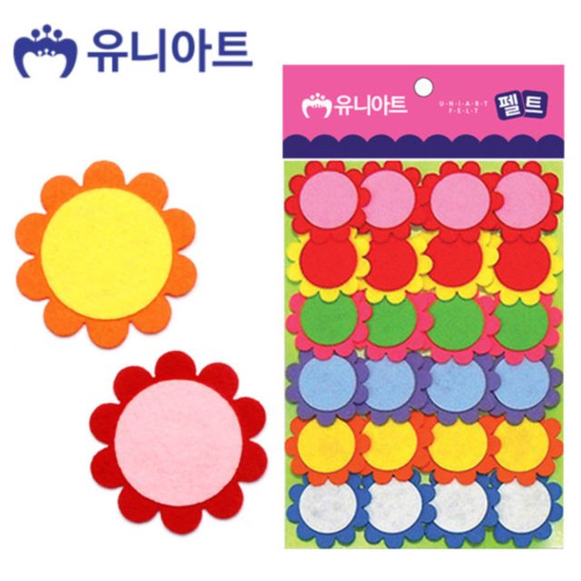 소 P0000CME 과꽃 24pcs/45mm 펠트