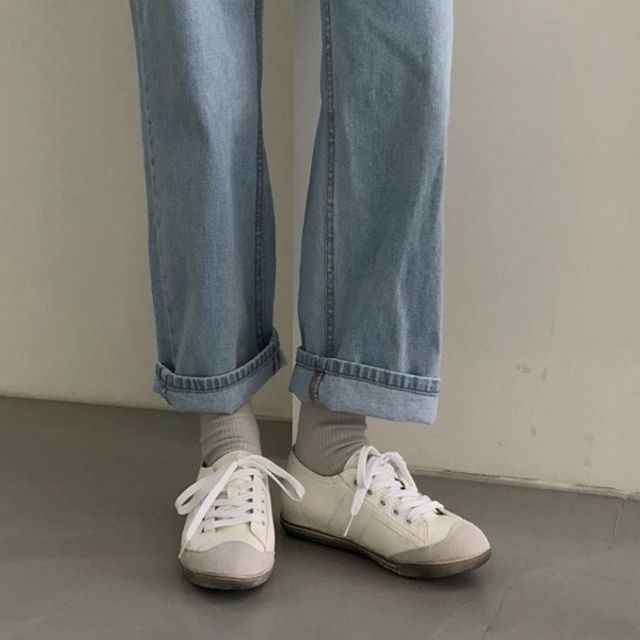 로우컷 레이스업 베이직 슬림라인 캔버스화 데일리 스니커즈 6SS