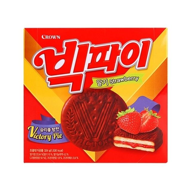 크라운 빅파이 딸기 대 324g (1개입)