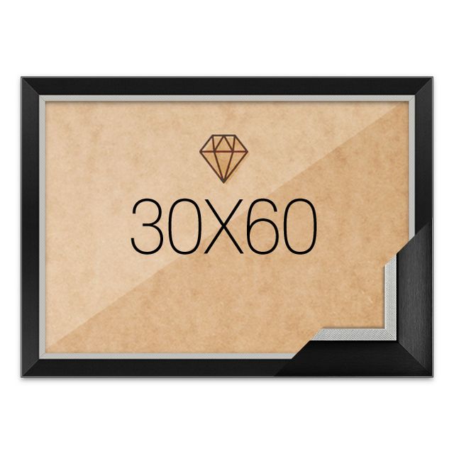 보석십자수액자 30x60 고급형 모던블랙