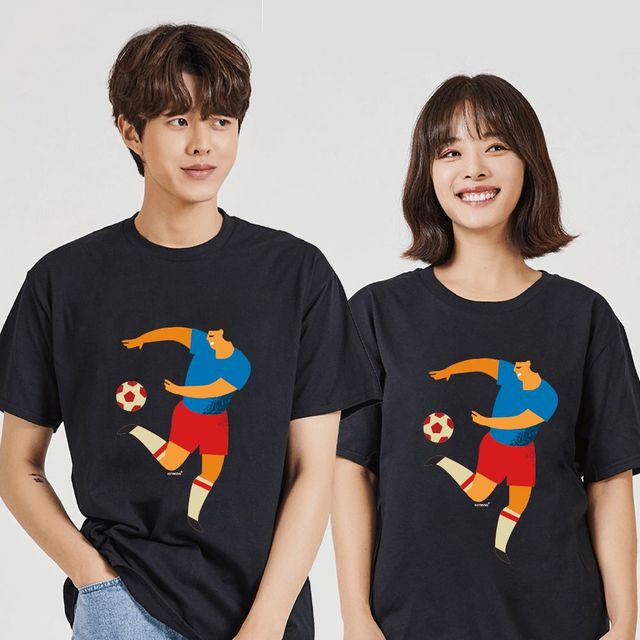 남성 맨투맨 후드티, 축구 기술 중계 라운드넥 긴팔