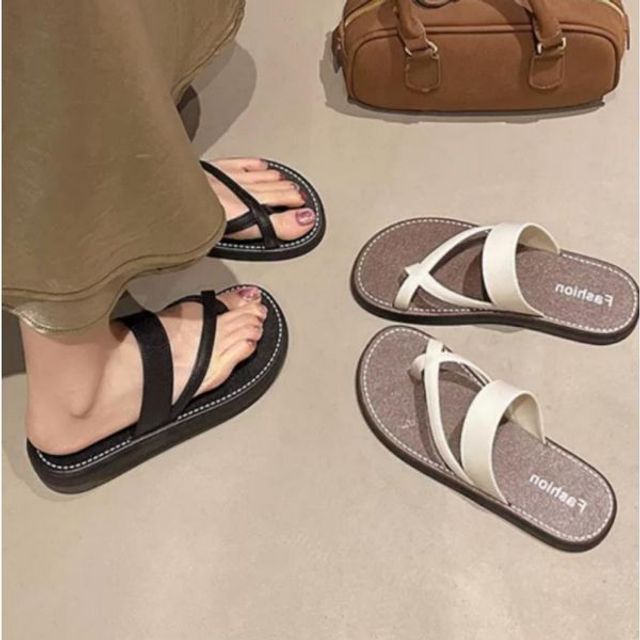 여성 슬리퍼 크로스 쪼리 샌들 엄지 쪼리 여름 샌들 외출용 신발