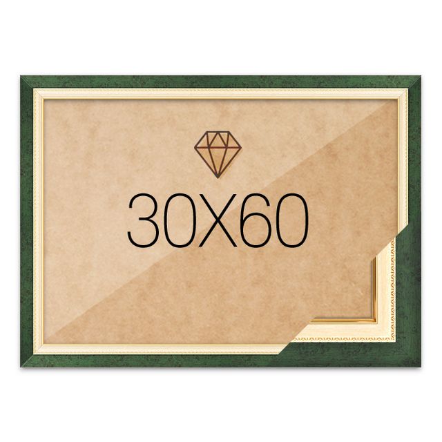 보석십자수액자 30x60 고급형 수지 그린