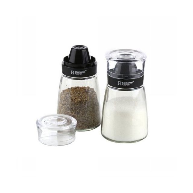 조미료통 후추 소금 설탕 양념병 블랙 160ml 2P 세트