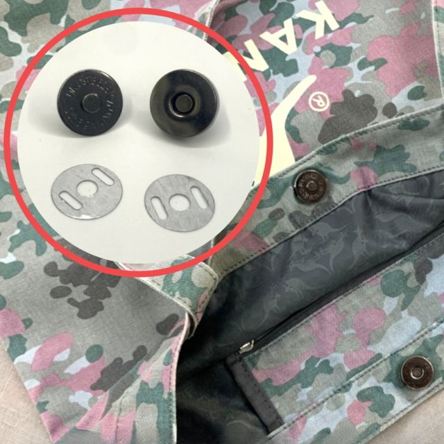 중형 블랙 자석단추 똑딱이 스냅단추 핀타입 5P