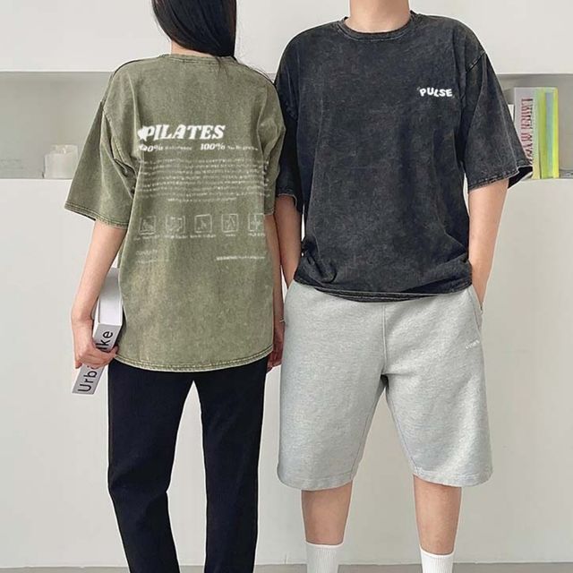 피그먼트 프린팅 반팔티 펄스 자수 커플모자 모자 수영복 래쉬가드 커플수영복