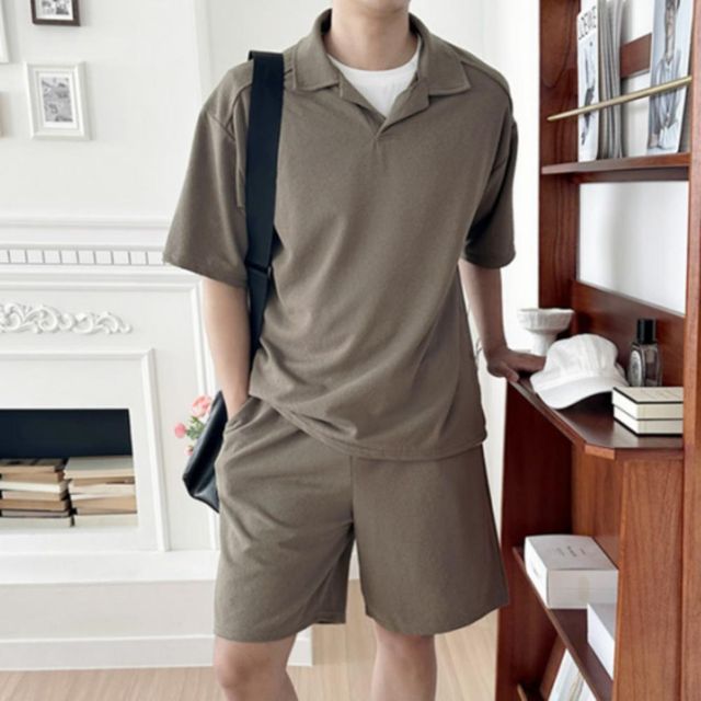 여름 일상룩 카라넥넥 반소매 반바지 셋업 여름의류