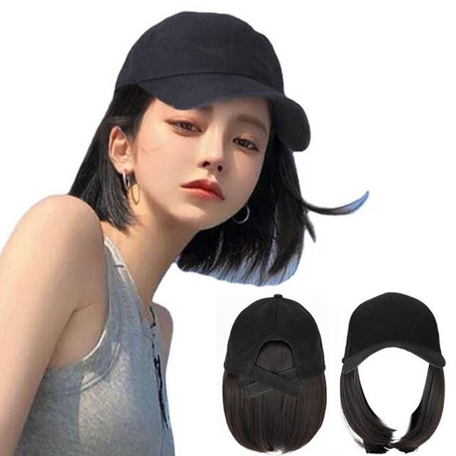 환우 모자가발 수술 후 외출단발볼캡 실용 붙임머리 수술후가발
