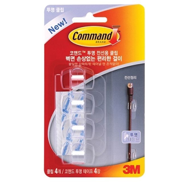코맨드 탈부착식 (17017_중_전선용) 벽걸이 1개 다