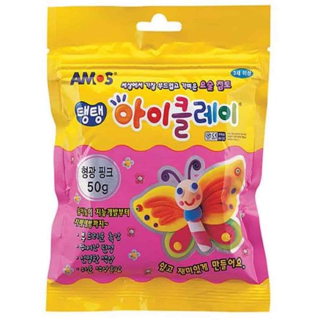 아이클레이 50g 형광핑크 만들기재료 점토놀이 클레이공예 클레이점토