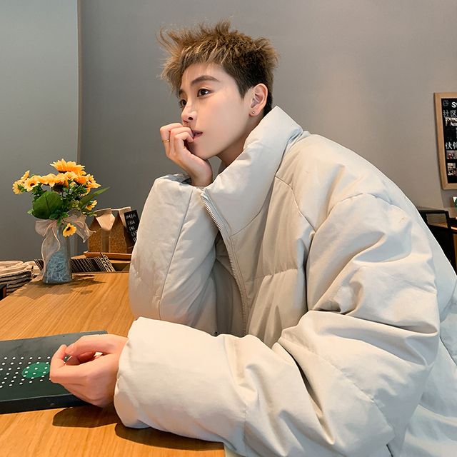 복고풍 다운재킷 남자 겨울 두꺼운 커플 재킷