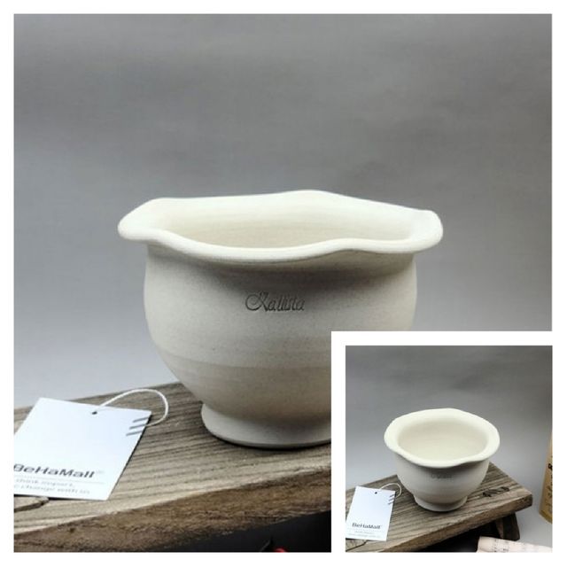 수제토분 칼리스타 K02 웨이브볼 13x9cm 야외화분 베란다화분 정원화분 난간화분