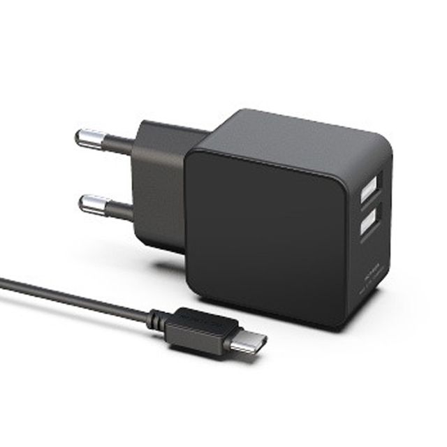 2.1A 포함 가정용고속충전기 USB 2포트 -T1-CP 충전기 케이블 C타입