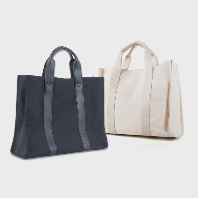 무지 캔버스 에코백, 학생 데일리백 깔끔한 패션