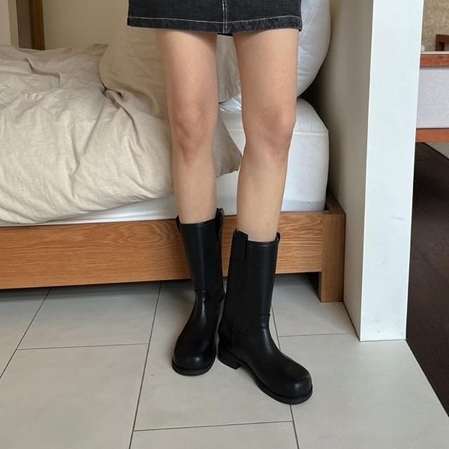 가을 롱구두 로우힐 미들부츠 봄여자신발 부티 신상