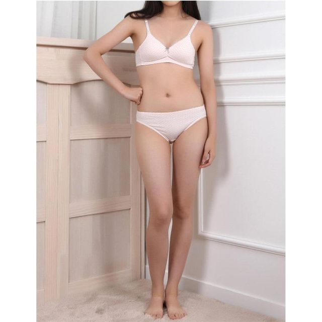노와이어 브라팬티세트 작은도트, 여성 속옷 세트