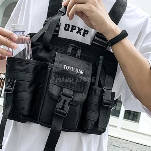 러닝아웃도어 배달체스트백 스포츠 체스트백 블랙