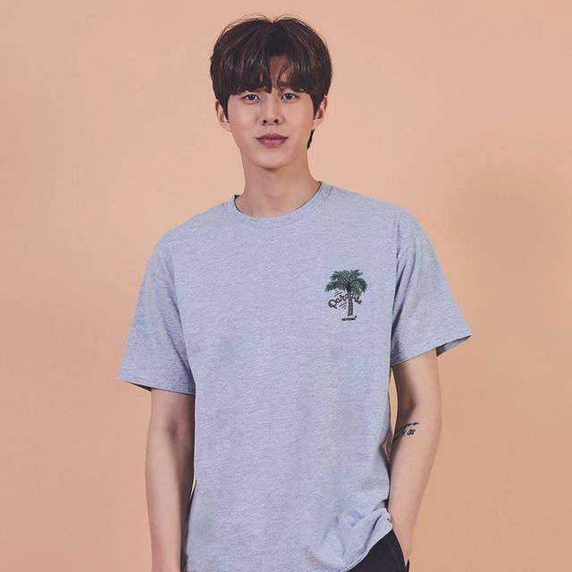 키밍 야자수 휴가룩 여핼룩 시밀러룩 시원한반팔티