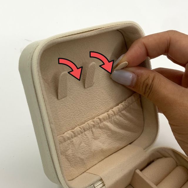 휴대용 악세서리 보관 미니 보석함 화이트