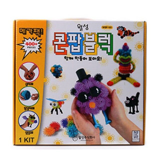 월성 콘팝블럭_400피스 만들기놀이 학습완구 교육완구
