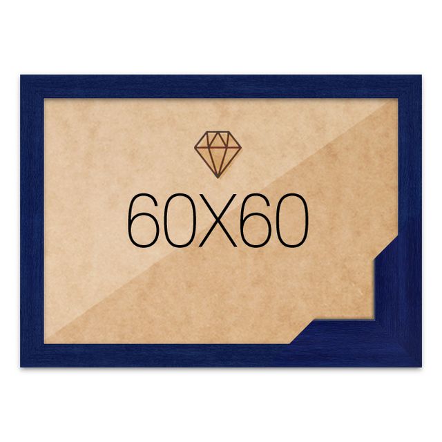 보석십자수액자 60x60 고급형 우드 블루