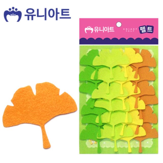 24pcs/65x55mm P0000CMC 펠트 은행잎