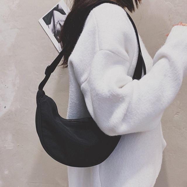 캐주얼 여행 학생 나일론 데일리 크로스백 가방 블랙