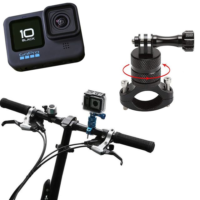 GOPRO10 호환 액션캠 오토바이 회전 핸들 거치대 마운트 고프로 10