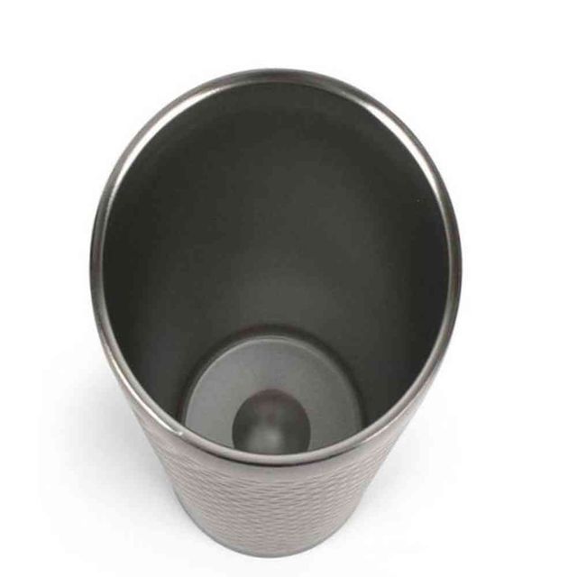 벌집무늬 이중진공 블랙컬러 스텐컵 430ml 스텐이중컵 업소용스텐컵