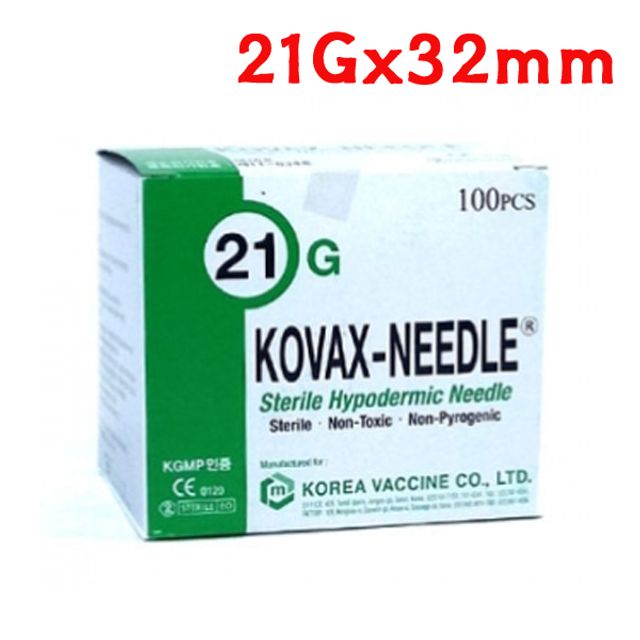 한국백신 일회용주사바늘 21Gx32mm 100개 X 3개 니들